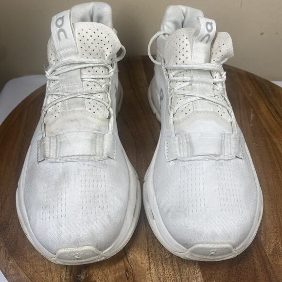 On Cloudnova Undyed White Womens Triple White Size 9 Athletic Running Shoes - Picture 4 of 9
